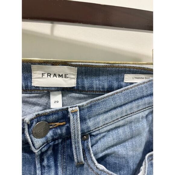 FRAME L'Homme Slim-Fit Men's Straight-Leg Jeans Sz 29 - Picture 3 of 5